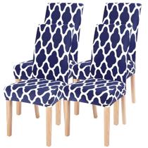 Fundas para Sillas de Comedor SearchI Spandex Elásticas Azul Marino Juego de 4 Fundas para Sillas de Comedor SearchI Spandex Elásticas Azul Marino Juego de 4
