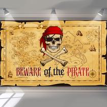 Fundo Breling Mapa do Tesouro do Pirata 185x110 cm
