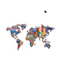 Fundo Colorido Com Mapa-múndi E Bandeiras Para Festivais, Eventos E Festas Temáticas