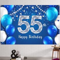 Fundo de banner de aniversário HAMIGAR 55th Happy 55 Years Old