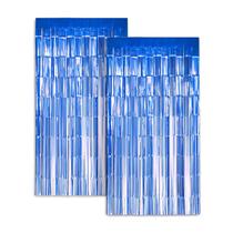 Fundo de cortina de alumínio Zink Blue 1m x 2m para decoração de festas