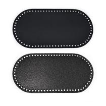 Fundo de Couro Oval para Bolsa de Crochê 15 X 30cm