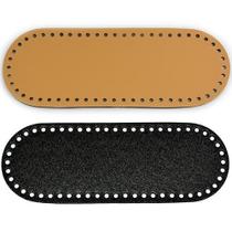 Fundo de Couro Oval para Bolsa de Crochê Oval 10 X 28 cm