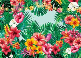 Fundo Decorativo JSHENGZHYI Folhas de Palmeira Tropicais 240 x 180 cm Fundo Decorativo JSHENGZHYI Folhas de Palmeira Tropicais 240 x 180 cm