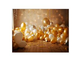 Fundo Fotográfico 1,55 X 1,20 - Ano Novo Balões Dourados 004 Fundo Fotográfico 1,55 X 1,20 - Ano Novo Balões Dourados 004