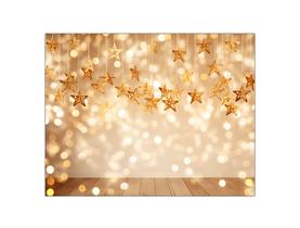 Fundo Fotográfico 1,55 x 1,20 - Ano Novo Estrelas Douradas 006 Fundo Fotográfico 1,55 x 1,20 - Ano Novo Estrelas Douradas 006