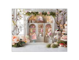Fundo Fotográfico 1,55 X 1,20 - Fachada de Confeitaria Branca 008