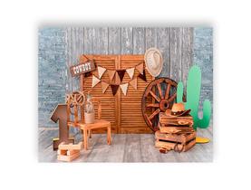 Fundo Fotográfico 1,55 X 1,20 - Fazendinha Country Cowboy 003