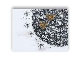 Fundo Fotográfico 1,55 X 1,20 - Halloween Teia Aranha 028