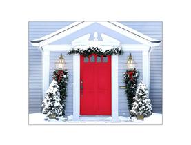 Fundo Fotográfico 1,55 X 1,20 - Natal Casa Porta Vermelha 070 Fundo Fotográfico 1,55 X 1,20 - Natal Casa Porta Vermelha 070