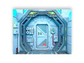Fundo Fotográfico 1,55 x 1,20 - Nave Espacial Infantil 001