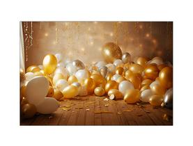 Fundo Fotográfico 2,20 x 1,50 - Ano Novo Balões Dourados 005 Fundo Fotográfico 2,20 x 1,50 - Ano Novo Balões Dourados 005