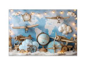 Fundo Fotográfico 2,20 x 1,50 - Aviador Nuvens 005