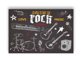 Fundo Fotográfico 2,20 x 1,50 - Dia do Rock Chalkboard 002