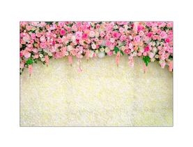 Fundo Fotográfico 2,20 x 1,50 - Efeito Parede Com Flores 031