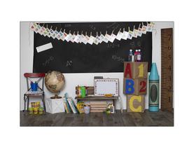Fundo Fotográfico 2,20 x 1,50 - Escolar Sala com Quadro Negro 010
