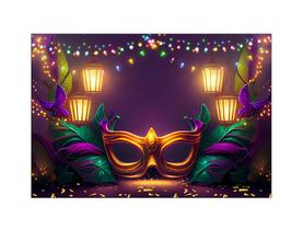 Fundo Fotográfico 2,20 X 1,50 - Máscara de Carnaval Roxo 046 Fundo Fotográfico 2,20 X 1,50 - Máscara de Carnaval Roxo 046