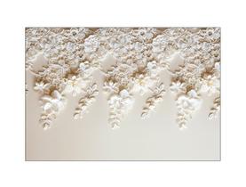 Fundo Fotográfico 2,20 x 1,50 - Namorados Flores de Rendas Off White 136