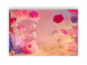 Fundo Fotográfico 2,20 x 1,50 - New Born Big Flores de Papel 107