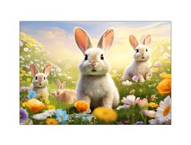Fundo Fotográfico 2,20 x 1,50 - Páscoa Coelhos Na Natureza 077 Fundo Fotográfico 2,20 x 1,50 - Páscoa Coelhos Na Natureza 077