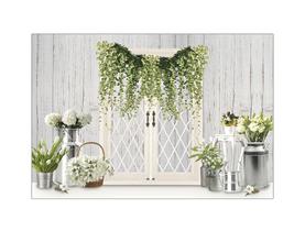 Fundo Fotográfico 2,20 x 1,50 - Páscoa Porta Branca com Vasos e Flores 015 Fundo Fotográfico 2,20 x 1,50 - Páscoa Porta Branca com Vasos e Flores 015