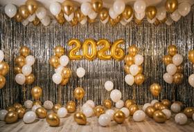 Fundo Fotográfico Ano Novo Cenário Tecido 1,50 x 2,20m