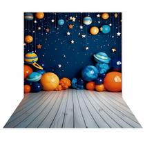 Fundo Fotográfico Cenário Galáxia Astronauta 2,20M X1,50M - Prime Decor Festas