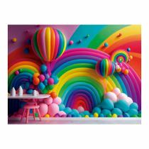 Fundo Fotográfico Criança Rainbow Tecido 2,20m x 1,50m F374