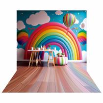 Fundo Fotográfico Criança Rainbow Tecido 2,20m x 1,50m