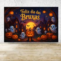 Fundo Fotográfico Dia das Bruxas Halloween Estampado 1,75x2,60 1