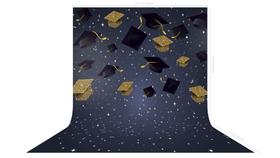 Fundo Fotográfico em Tecido Capelo Formatura Glitter Estrelado - 150x170cm