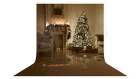 Fundo Fotográfico em Tecido Casa Natal Árvore Iluminada - 150x170cm