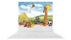 Fundo Fotográfico em Tecido Céu Aquarela Brinquedos - 150x170cm