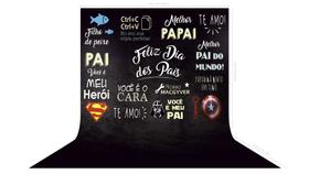 Fundo Fotográfico em Tecido Chalkboard Dia dos Pais Referências - 150x170cm