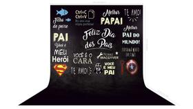 Fundo Fotográfico em Tecido Chalkboard Dia dos Pais Referências