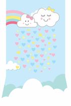 Fundo Fotográfico Em tecido Chuva de amor menina-220x150cm