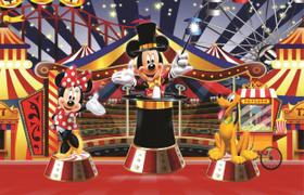 Fundo Fotográfico Em Tecido Circo Mickey 2,60X1,50