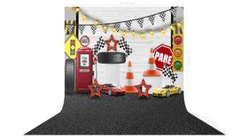 Fundo Fotográfico em Tecido Corrida Trânsito Pneus - 150x170cm - CoreDecore