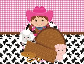 Fundo Fotográfico Em Tecido Cowboy Rosa 2,60X1,50