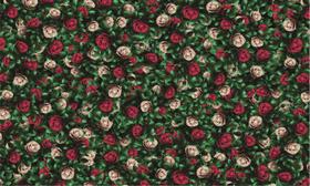 Fundo Fotográfico Em Tecido Flores Rosas Vermelhas 2,60X1,50