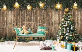 Fundo Fotográfico Em Tecido Natal 2,20X1,50