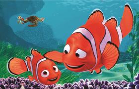 Fundo Fotográfico Em Tecido Nemo Pai E Filho 2,20X1,50