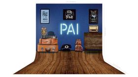 Fundo Fotográfico em Tecido Pai Azul Vintage - 150x170cm