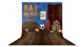 Fundo Fotográfico em Tecido Pai de Pet Azul - 150x170cm