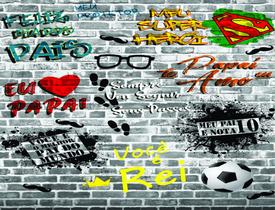 Fundo Fotográfico Em Tecido Super Heroi Pai 2,20X1,50