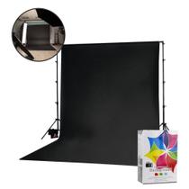 Fundo Fotográfico Infinito Preto de Tecido Muslin 3x6m