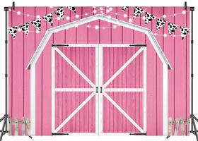 Fundo Fotográfico LTDKAEN Porta de Celeiro Rosa 240x180 cm Estilo Rústico de Fazenda