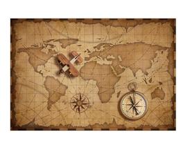 Fundo Fotográfico Mapa E Aviador 2,2X1,5 Fff-679 Fundo Fotográfico Mapa E Aviador 2,2X1,5 Fff-679