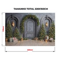 Fundo Fotográfico Natalino 1,50x2,20m Cenário Natal Estúdio Ensaio Infantil Adulto