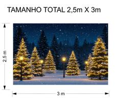 Fundo Fotográfico Natalino Gigante 3,00 x 2,50m Cenário Temático para Ensaio e Decoração